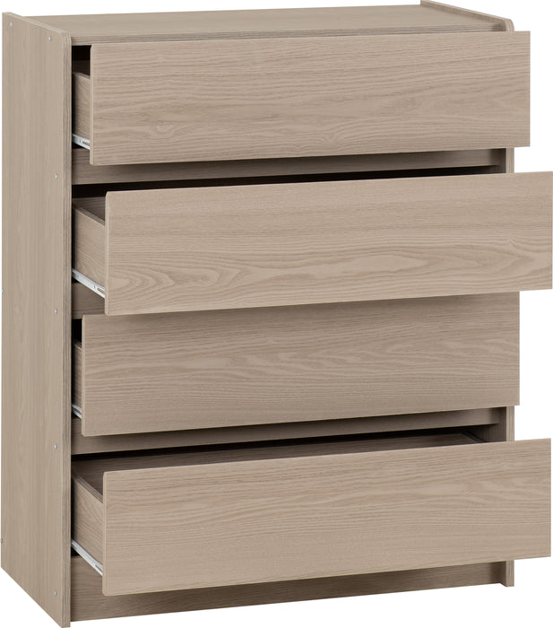 Paris 4 Drawer Chest Smoked Ash Effect