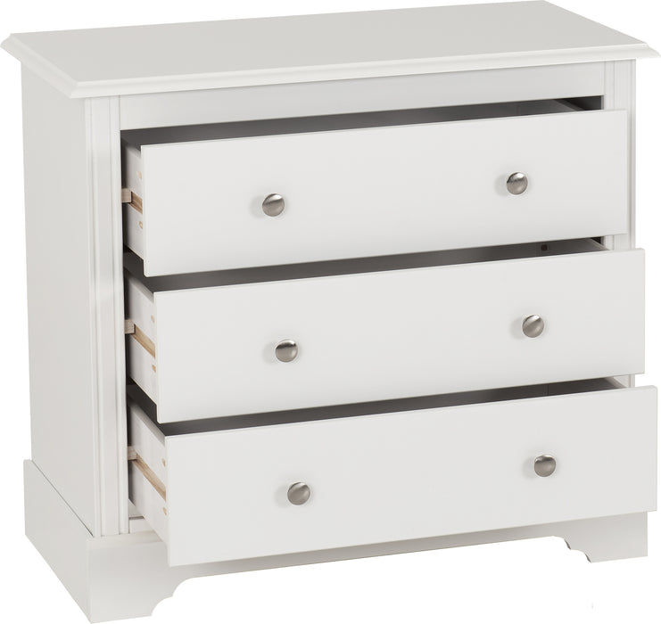 Stratford 3 Drawer Chest White