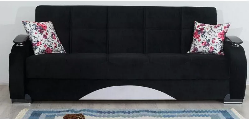 Gama Luxurious Modern Turkish Ottoman 3 Seater Sofa Bed with Storage & Cushions