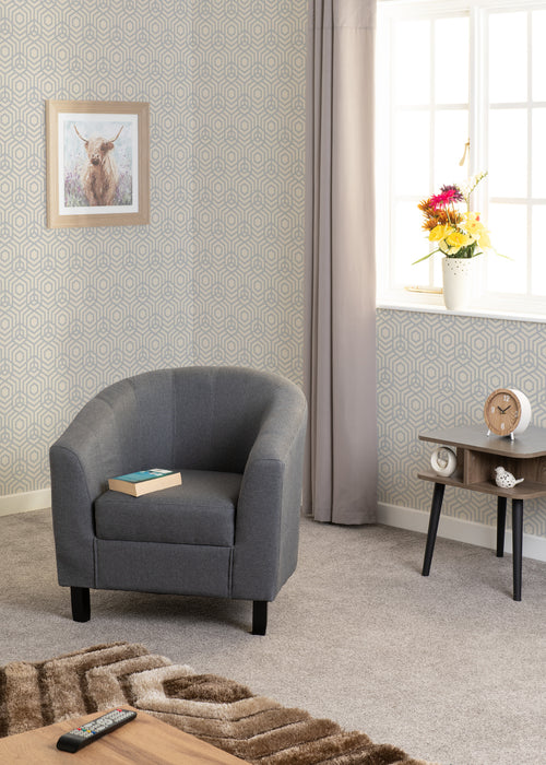Tempo Tub Chair Grey Fabric
