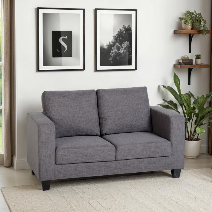 Tempo Two Seater Sofa-in-a-Box Grey Fabric