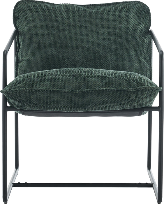 Tivoli Occasional Chair Black Metal/Green Fabric