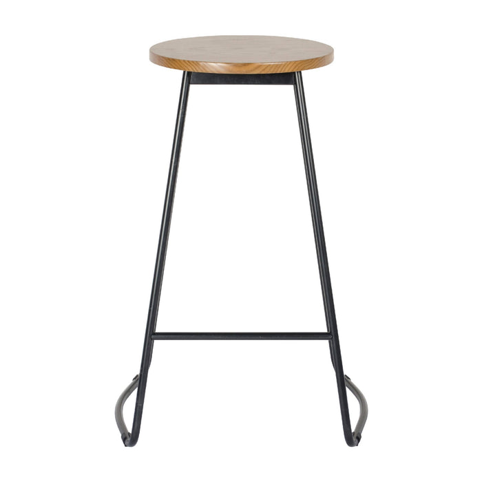 Trent Bar Stool Black & Natural