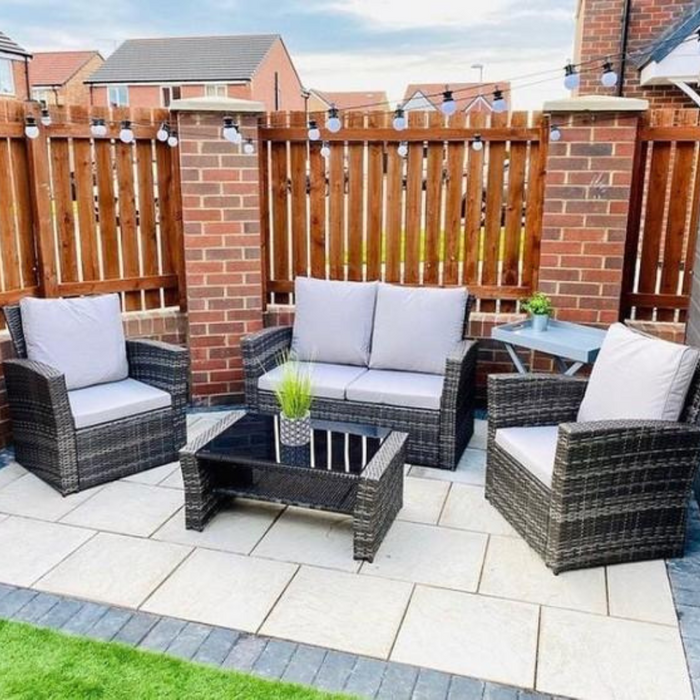 Outdoor Rattan 4 Seater Dining Set