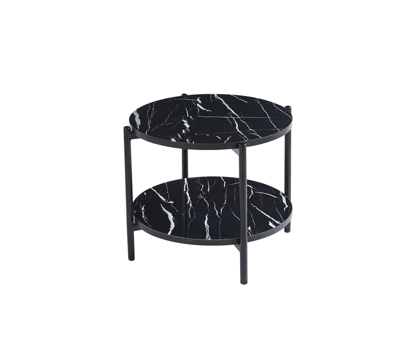 Vina Black, Grey Coffee Table & Side Table