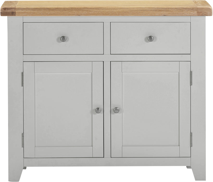 Windsor 2 Door 2 Drawer Sideboard Pebble Grey/Oak
