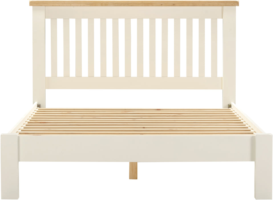 Windsor 4'6" Bed Low Foot End Ivory/Oak