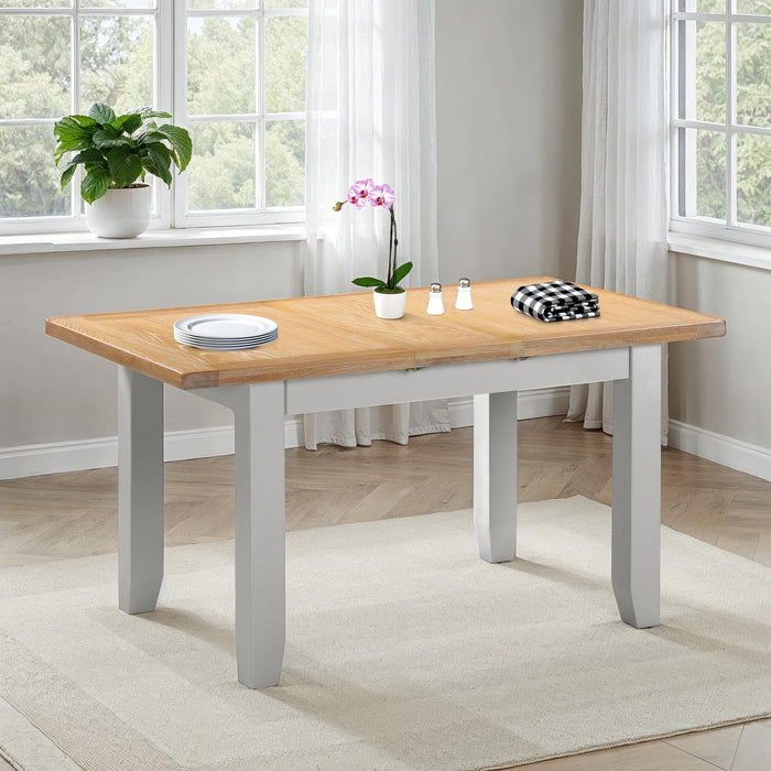 Windsor Extending Dining Table Pebble Grey/Oak