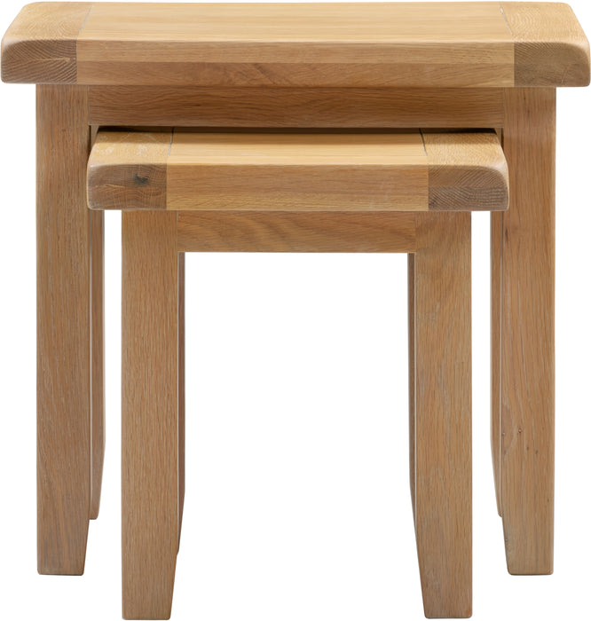 Windsor Nest of 2 Tables Natural Oak