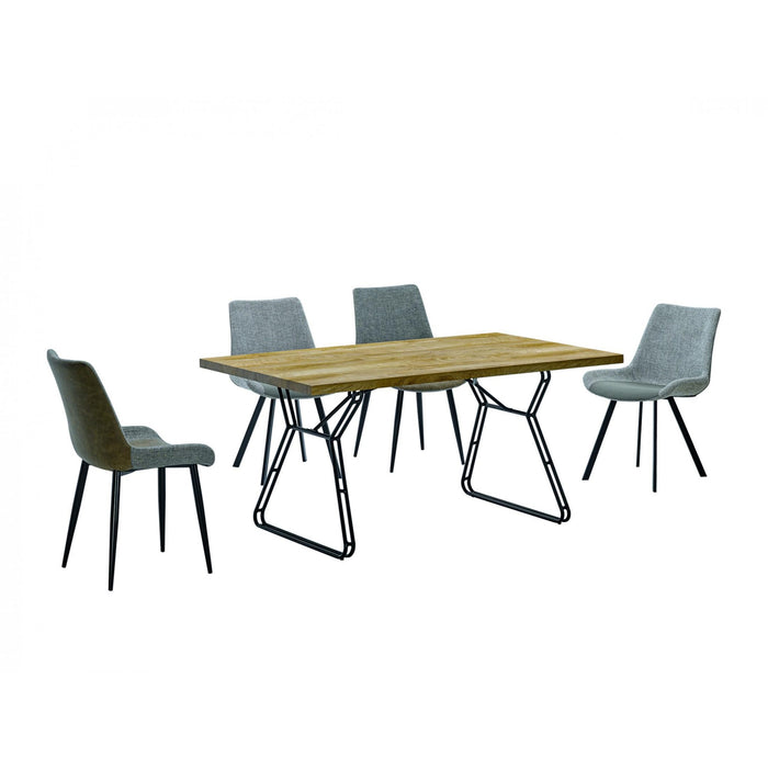 Waterloo Fabric & PU Dining Chair Cappuccino & Black 4s