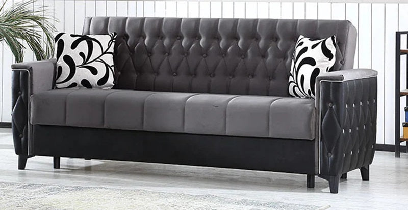 ROSE Luxurious Modern Turkish Ottoman 3 Seater Sofa Bed with Storage and Cushion