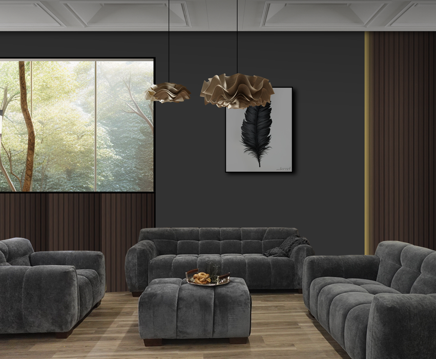 Aluxo Harlem Sofa Range in Steel Velvet 2 Seater