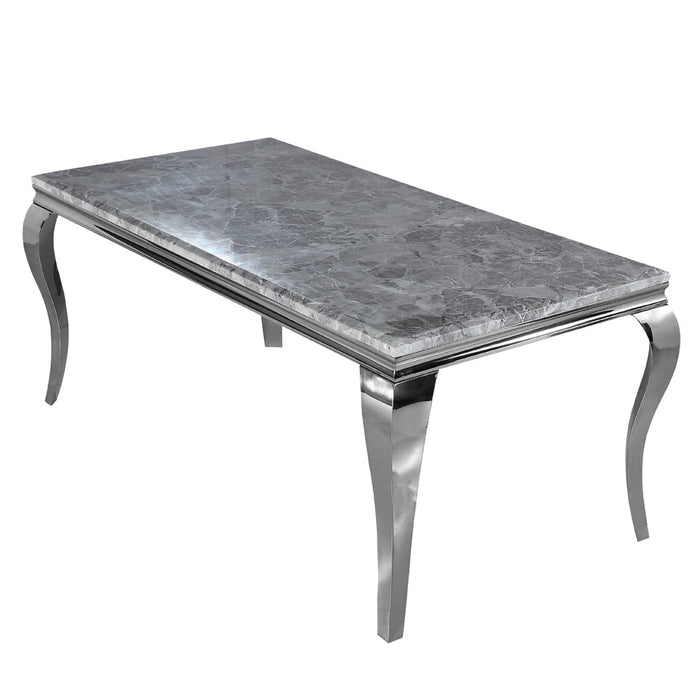 Louis 2M Table In Grey Glass