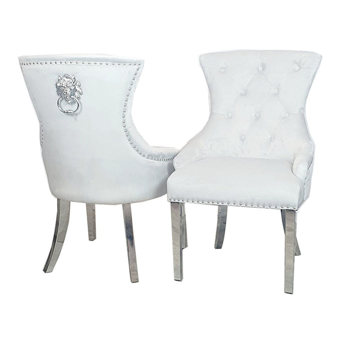 Megan Dining ChairPlain Back/Lion Knocker