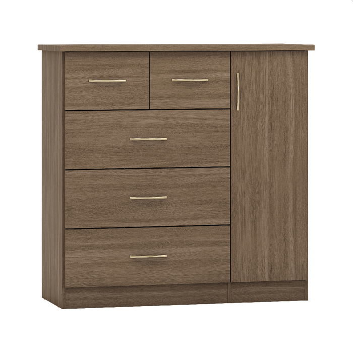 Nevada 5 Drawer Low Wardrobe