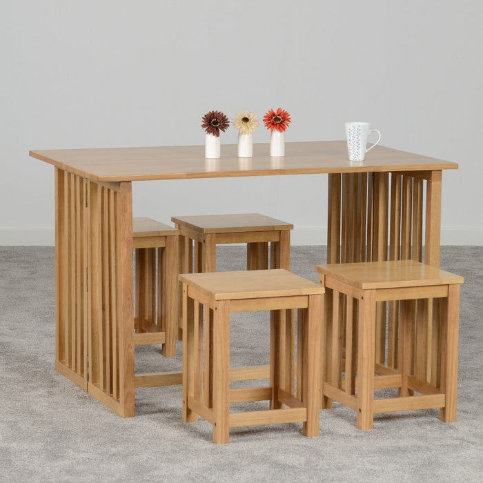 Richmond Foldaway Dining Set with 4 Stools