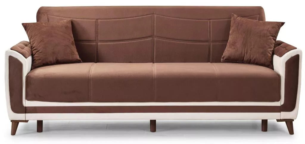 Turkish 3 Seater Ottoman Storage Sofa Bed Modern Luxury Bedroom with Cushions