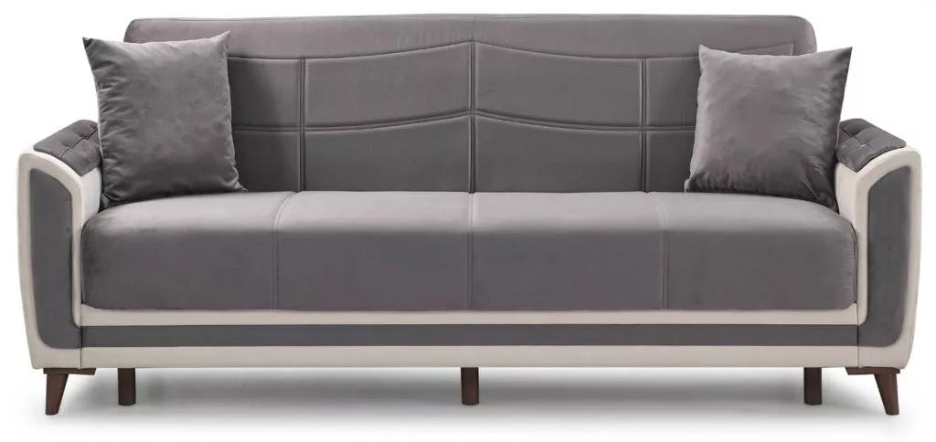 Turkish 3 Seater Ottoman Storage Sofa Bed Modern Luxury Bedroom with Cushions