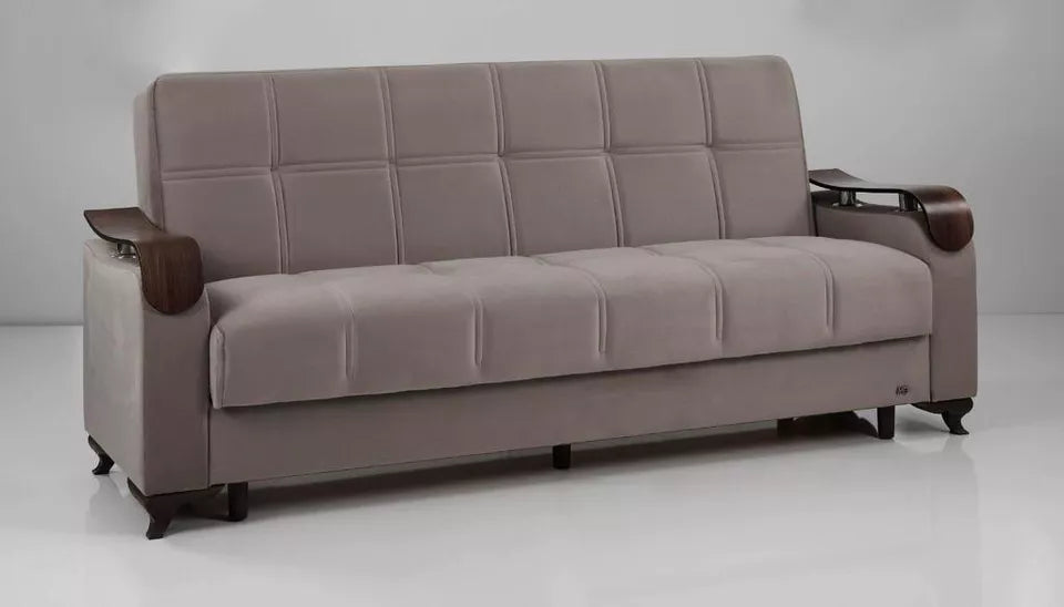 Luxurious Modern Turkish Ottoman 3 Seater Sofa Bed with Storage and Cushions