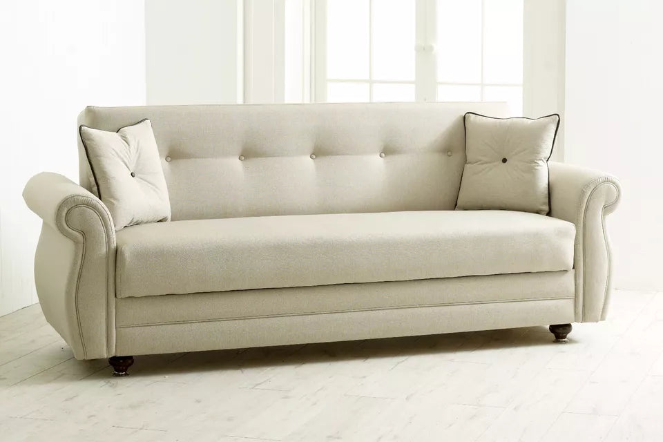 Parma 3 Seater Ottoman Storage Sofa Bed Modern Luxury Bedroom - UK MADE