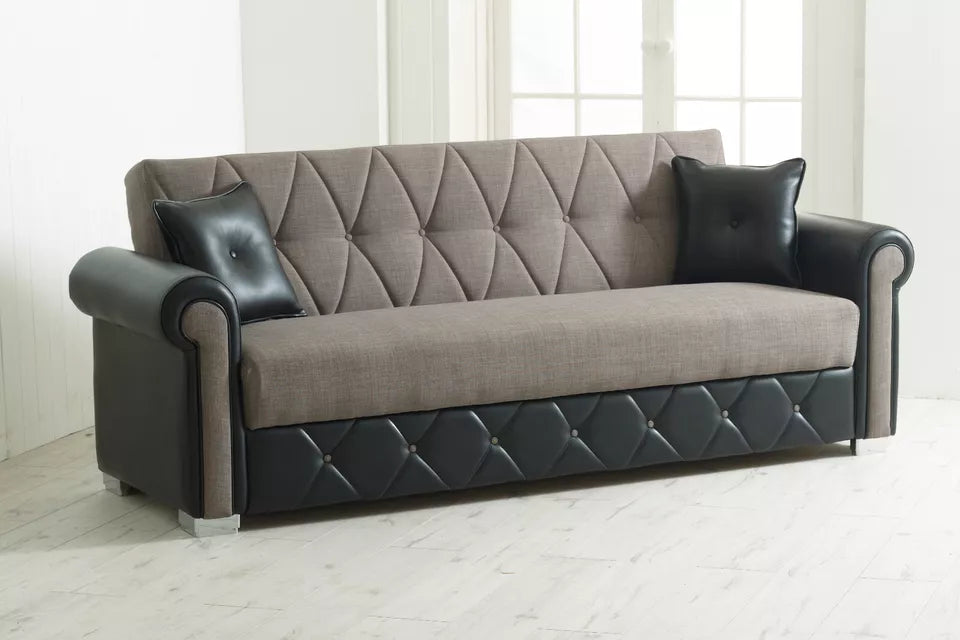 Relax 3 Seater Ottoman Storage Sofa Bed Modern Luxury Bedroom - UK MADE
