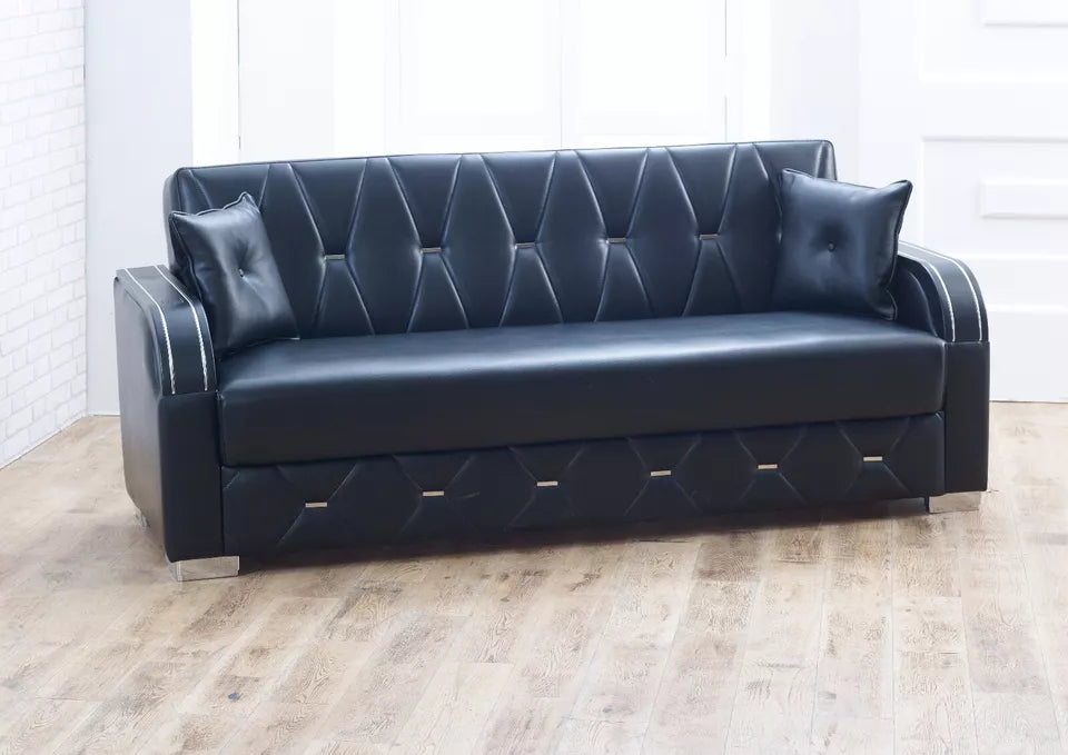 Klara 3 Seater Ottoman Storage Sofa Bed Modern Luxury Bedroom - UK Made