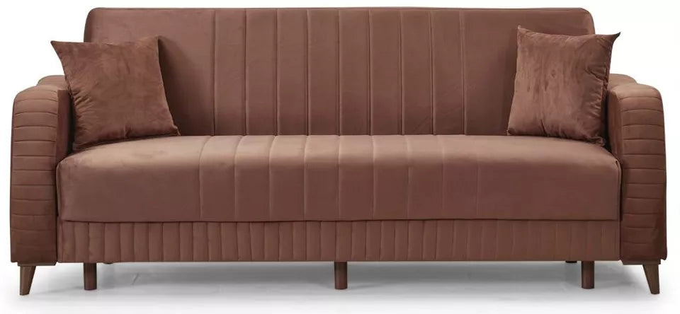 Luxurious Modern Turkish Ottoman 3 Seater Sofa Bed with Storage and Cushions