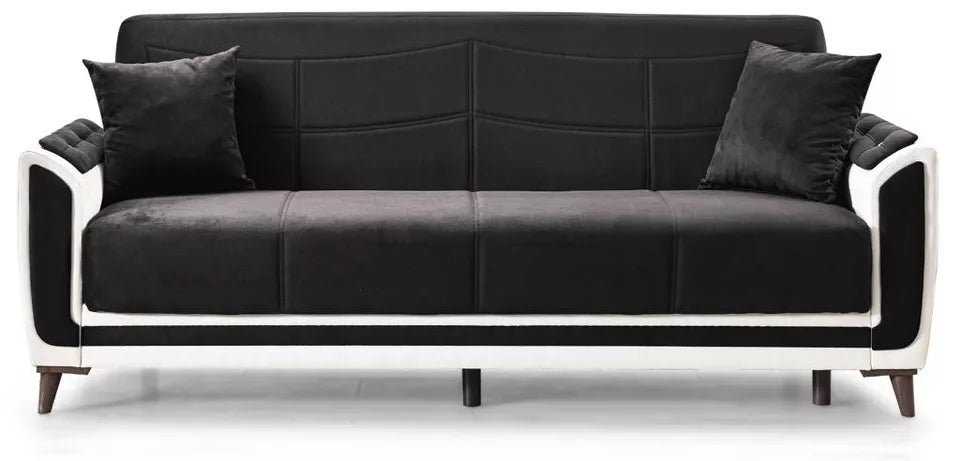 Turkish 3 Seater Ottoman Storage Sofa Bed Modern Luxury Bedroom with Cushions