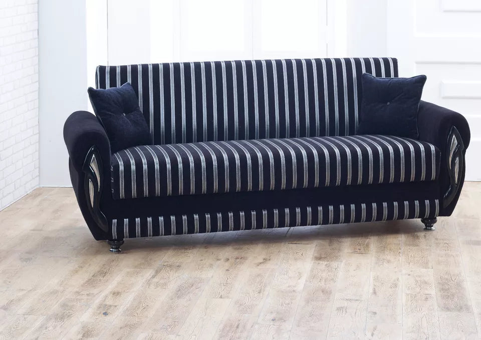 Lily 3 Seater Ottoman Storage Sofa Bed Modern Luxury Bedroom - UK Made