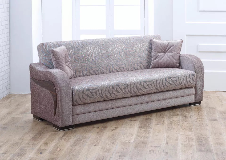 Barbara 3 Seater Ottoman Storage Sofa Bed Modern Luxury Bedroom - UK Made