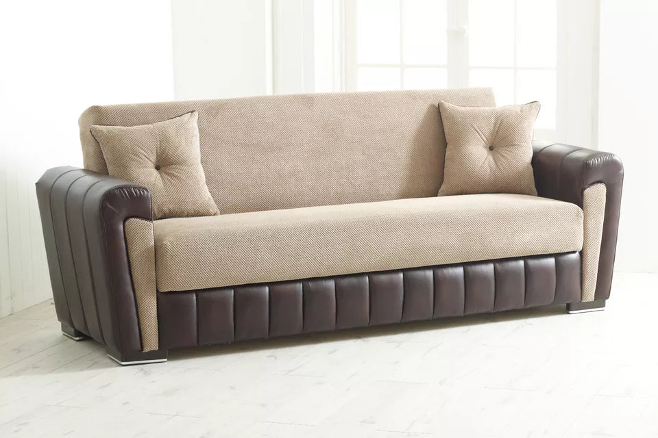 Flora 3 Seater Ottoman Storage Sofa Bed Modern Luxury Bedroom - UK Made