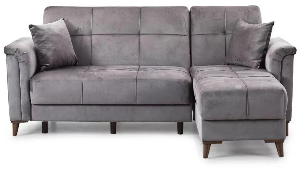 Elegant & Modern Design Turkish Corner Sofa Bed with Ottoman Storage