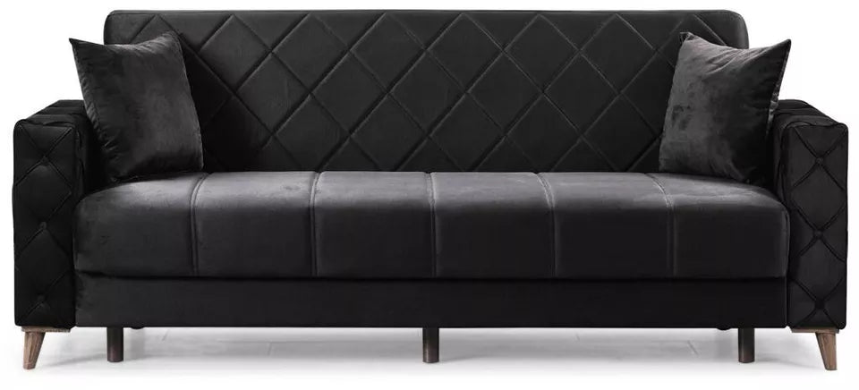 Luxurious Modern Turkish Ottoman 3 Seater Sofa Bed with Storage and Cushions