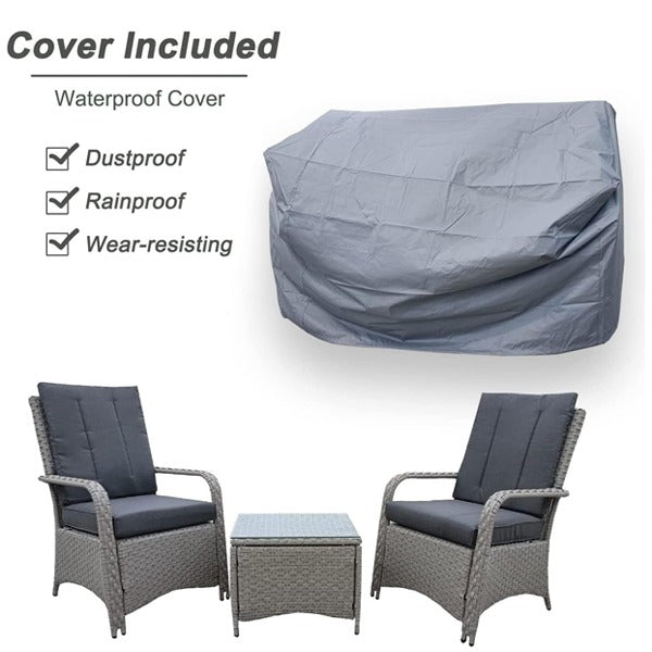 3 Piece Outdoor Luxury Bistro Set
