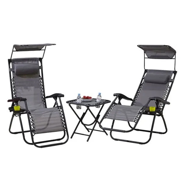 3 Piece Zero Gravity Loungers and Table