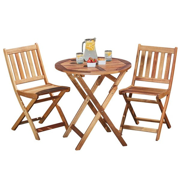 3 Piece Acacia Hardwood Garden Bistro Set