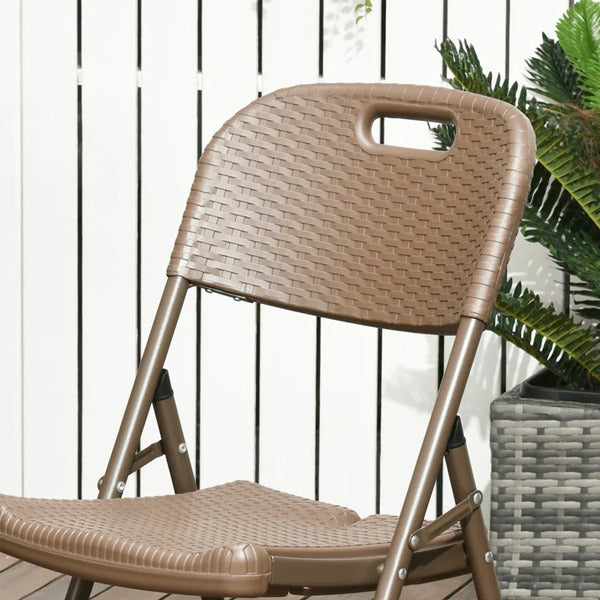 6 Seater Resin Rattan Effect Dining Set