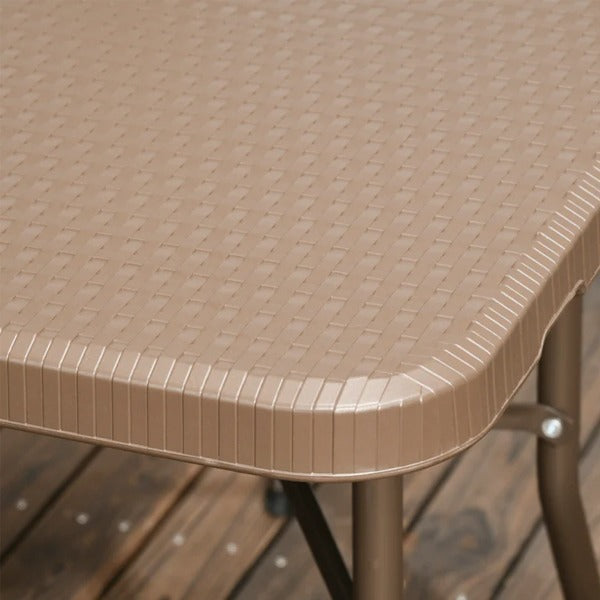 6 Seater Resin Rattan Effect Dining Set