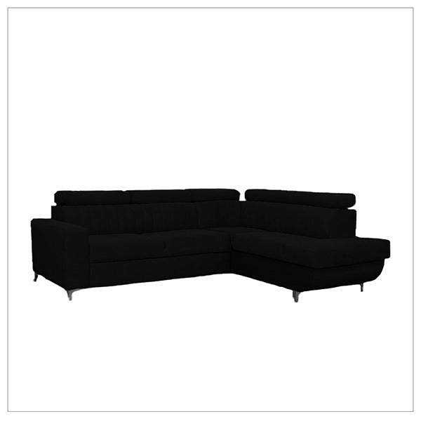 Houston Black Corner Sofa Bed