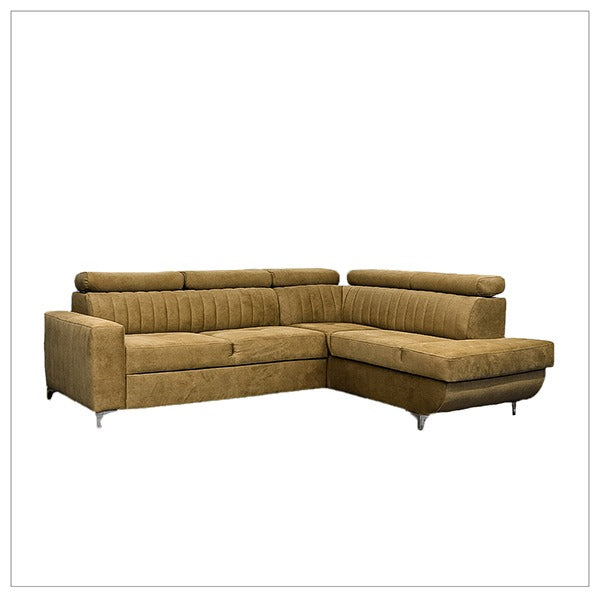 Houston Mustard Corner Sofa Bed