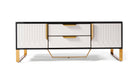Amal Ribbed Furniture Range - Black, White & Gold