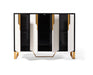 Amal Ribbed Furniture Range - Black, White & Gold