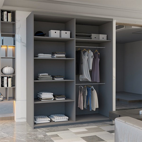 JAMAJKA SLIDING WARDROBE GREY 150cm/203cm