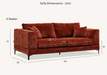 ALUXO® Lenox Sofa Range in Steel Velvet