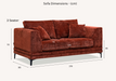 ALUXO® Lenox Sofa Range in Steel Velvet