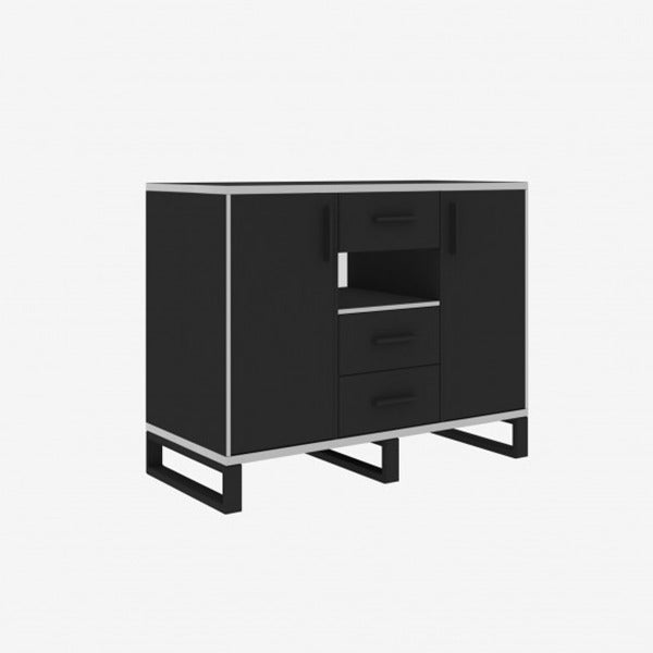 Silver Bedroom Set With Wall Unit