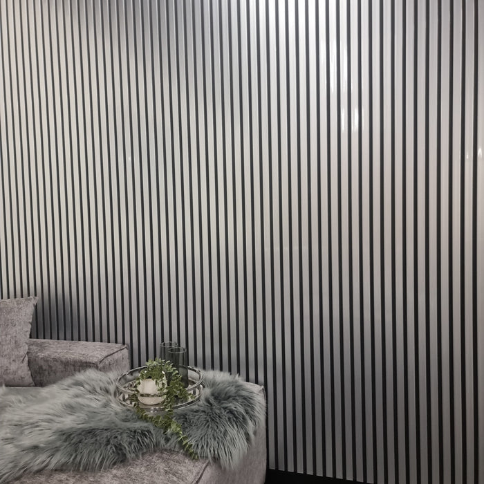 **PROMO** WPC Wall Panels - Wood Effect Slatted Wall Panels - 235cm x 15cm (14 pack)
