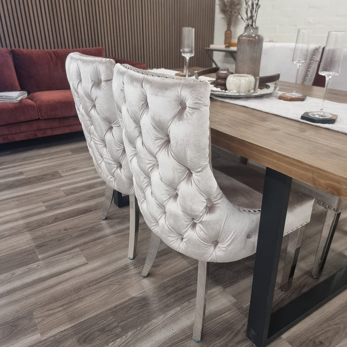 4X Kensington Beige & Chrome