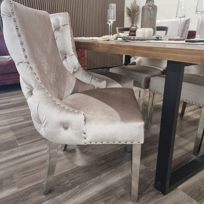 4X Kensington Beige & Chrome