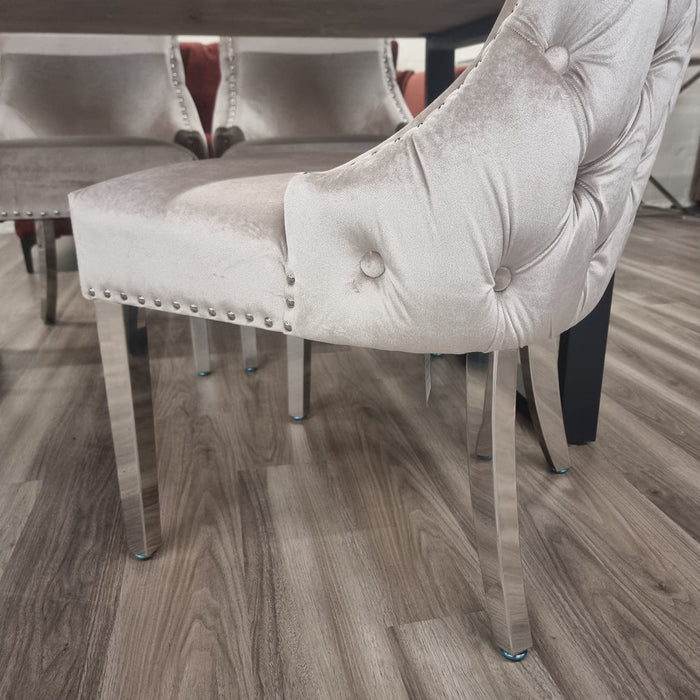 4X Kensington Beige & Chrome